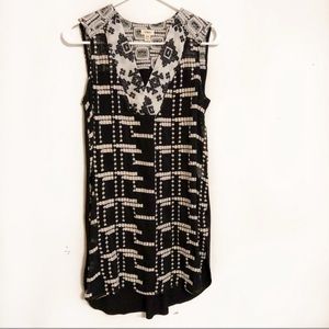 Anthropologie Tiny Black Embroidered tunic dress